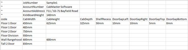 Import Data into CabMaster