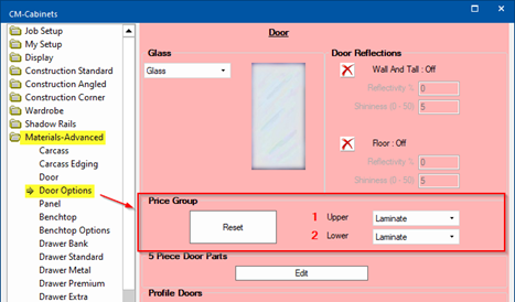 Pricing Groups for Doors