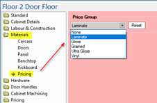 Pricing Groups for Doors